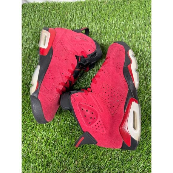 Size - 9 men’s Og Box Retro Jordan 6 “Toro Bravo” CT8529-600 high top red black - Picture 6 of 7